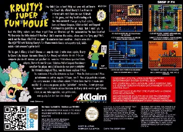 Krusty's Super Fun House (Europe) (Rev 1) box cover back